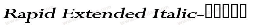 Rapid Extended Italic字体转换